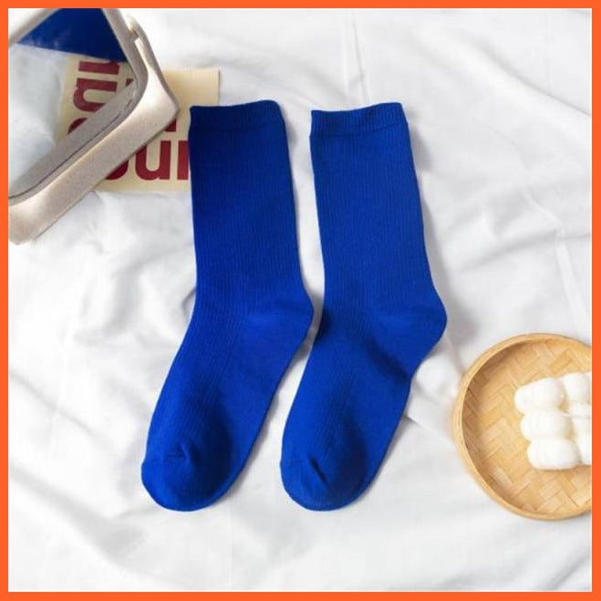 Mid Length Solid Colors Cotton Socks For Women | whatagift.com.au.