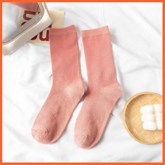 Mid Length Solid Colors Cotton Socks For Women | whatagift.com.au.