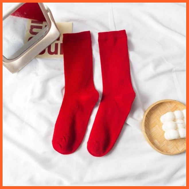 Mid Length Solid Colors Cotton Socks For Women | whatagift.com.au.