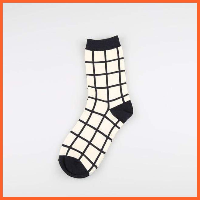 Mid Length Black White Cotton Socks For Men In Winters | whatagift.com.au.