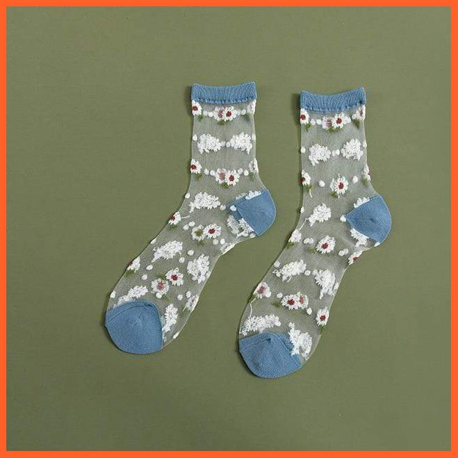 Low Mid Length Transparent Crystal Silk Socks For Women | whatagift.com.au.