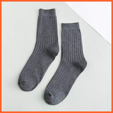 Mid Length Solid Colors Cotton Socks For Men | whatagift.com.au.