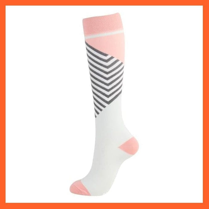 whatagift.com.au socks men women QYS001-22 / L-XL Men Women Knee High Length Printed Unisex Compression Socks