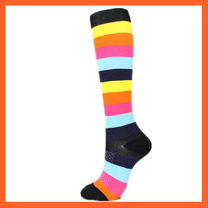 whatagift.com.au socks men women QYS001-24 / S-M Men Women Knee High Length Printed Unisex Compression Socks