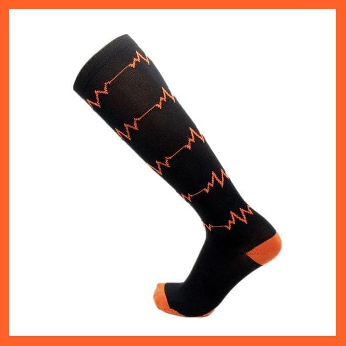 whatagift.com.au socks men women QYSZ06-3 / L-XL Men Women Knee High Length Printed Unisex Compression Socks
