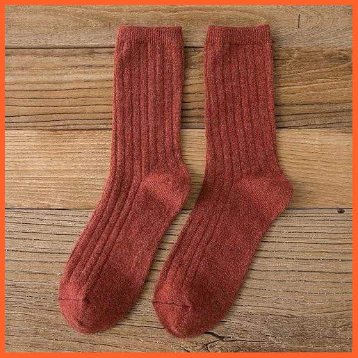 Mid Length Autumn Winter Woolen Socks For Women | whatagift.com.au.