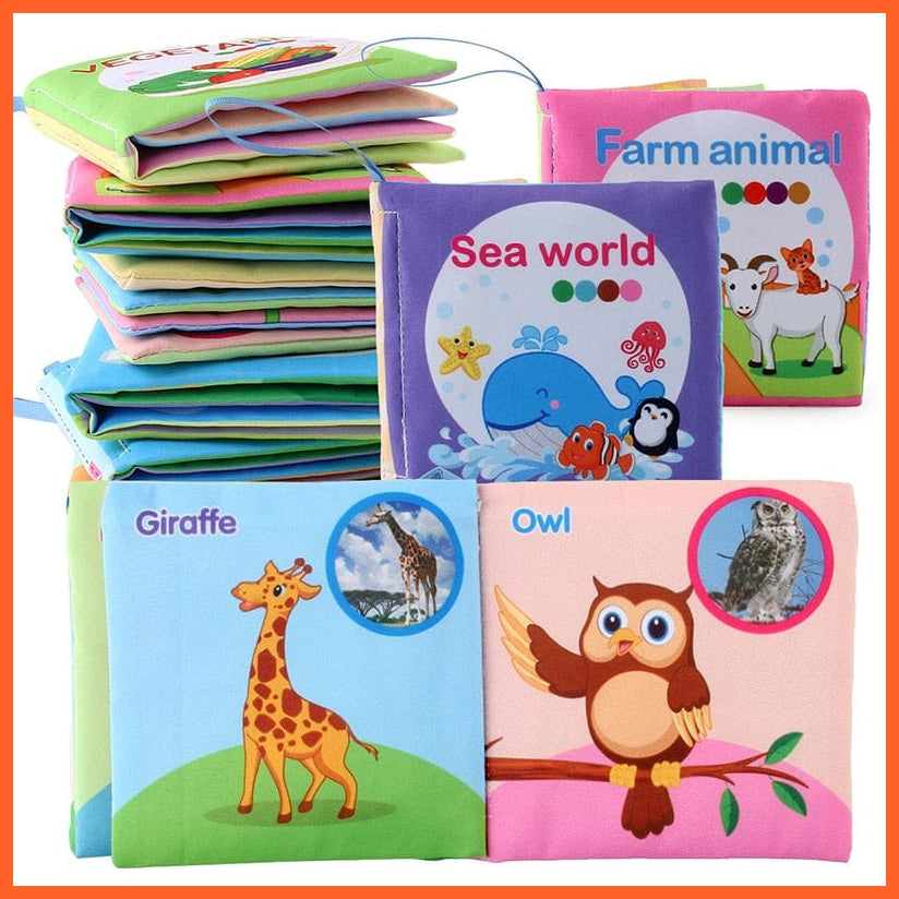 whatagift.com.au Soft Cloth Book For Baby 0-12 Months | Toddlers Memory Book | Educational Cloth Book