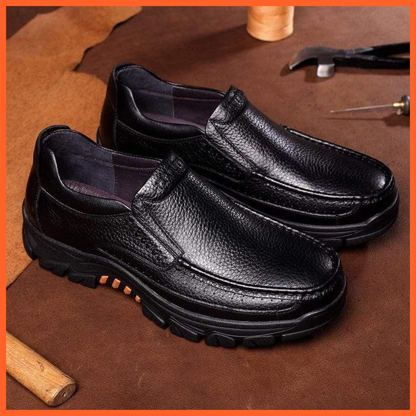 Soft Cow Leather Men Casual Shoes | whatagift.com.au.