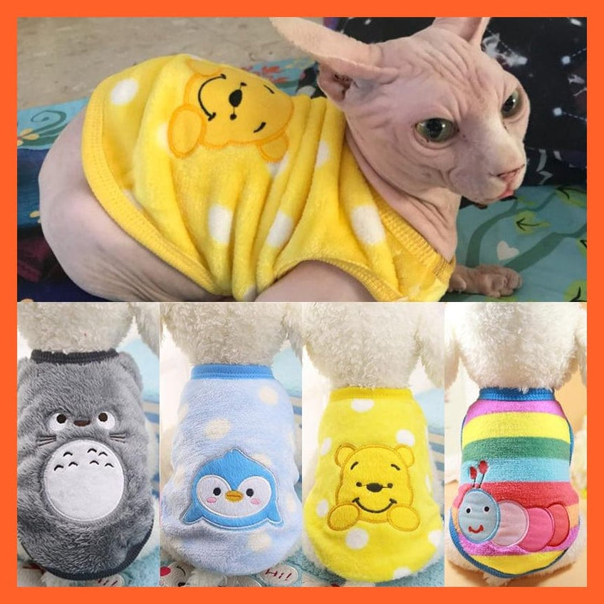 whatagift.com.au Soft Fleece Kitten Outfit | Soft Cat Fleece Clothes For Comfort Fitting