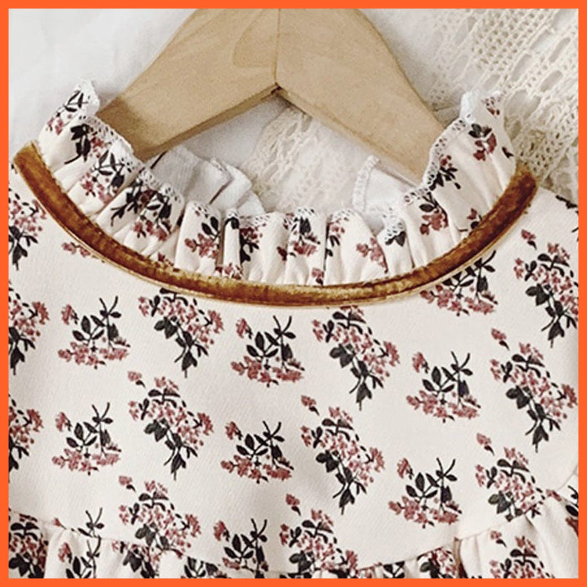 whatagift.com.au Spring Autumn Long Sleeve Floral Dress For Girls