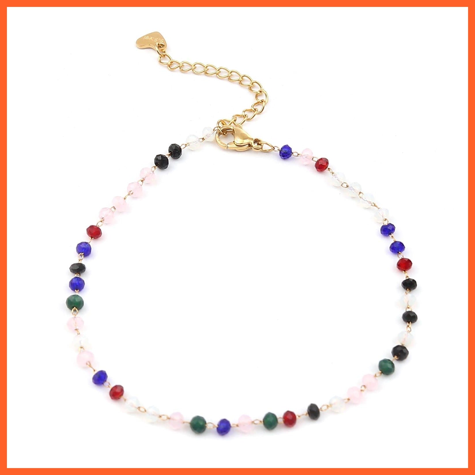 Stainless Steel Anklet Gold Color For Women | Heart Design Anklets For Women | whatagift.com.au.