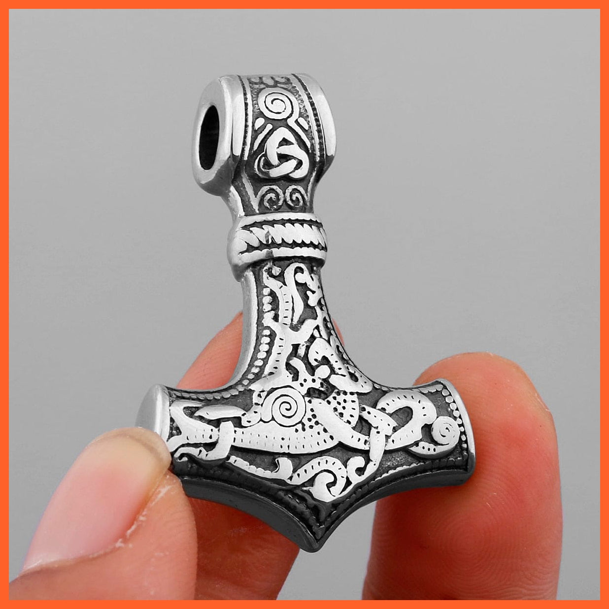 whatagift.uk Stainless Steel Norse Vikings Amulet Pendant