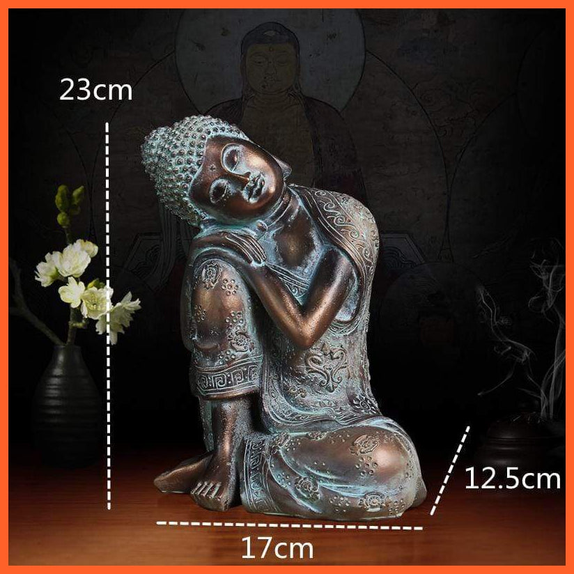 Zen White Sleeping Buddha Resin Crafts Resting Buddha | whatagift.com.au.