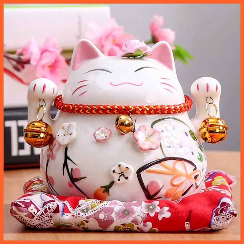 Ceramic Maneki Neko Piggy Bank | Lucky Cat Ceramic Gift | whatagift.com.au.