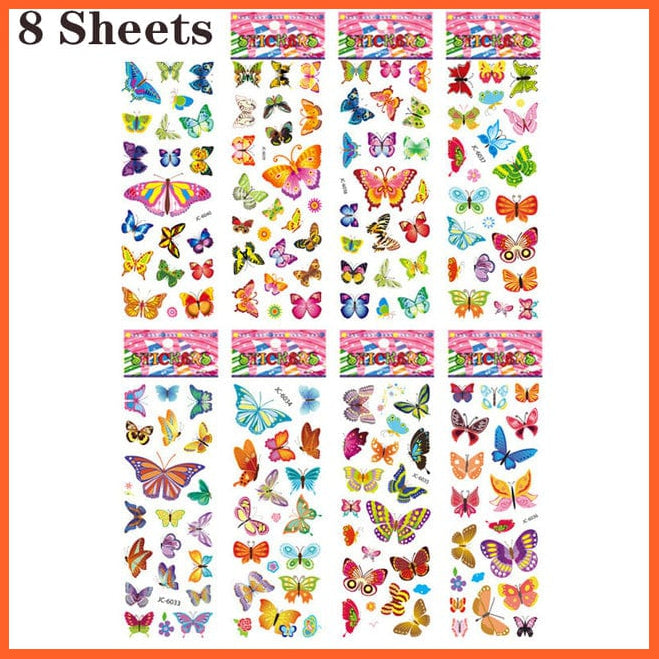 whatagift.com.au Stickers 40 Sheets/lot Cartoon Stickers 3D Cartoons Characters Princess Random Puffy Sticker Gifts For Girls Boys Festival Party Stickers