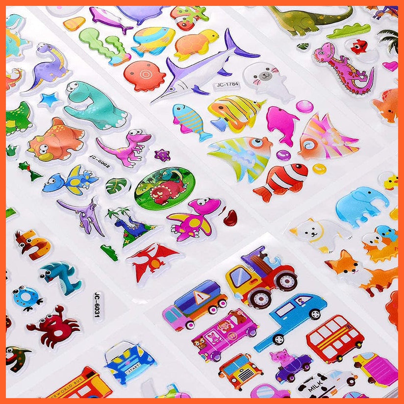 whatagift.com.au Stickers 40 Sheets/lot Cartoon Stickers 3D Cartoons Characters Random Sticker Gifts