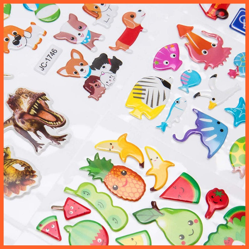 whatagift.com.au Stickers 40 Sheets/lot Cartoon Stickers 3D Cartoons Characters Random Sticker Gifts