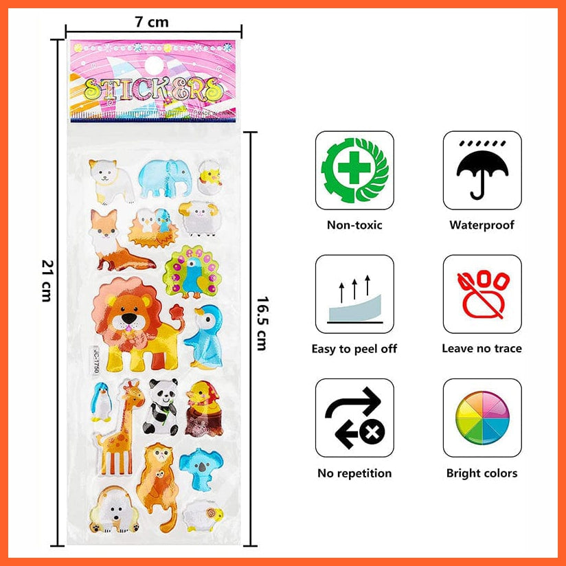 whatagift.com.au Stickers 40 Sheets/lot Cartoon Stickers 3D Cartoons Characters Random Sticker Gifts
