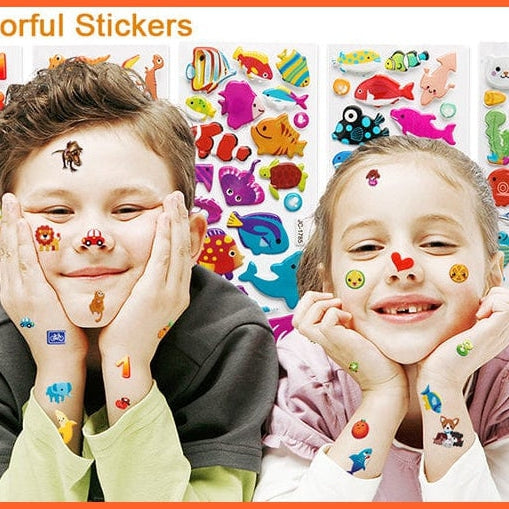 whatagift.com.au Stickers 40 Sheets/lot Cartoon Stickers 3D Cartoons Characters Random Sticker Gifts