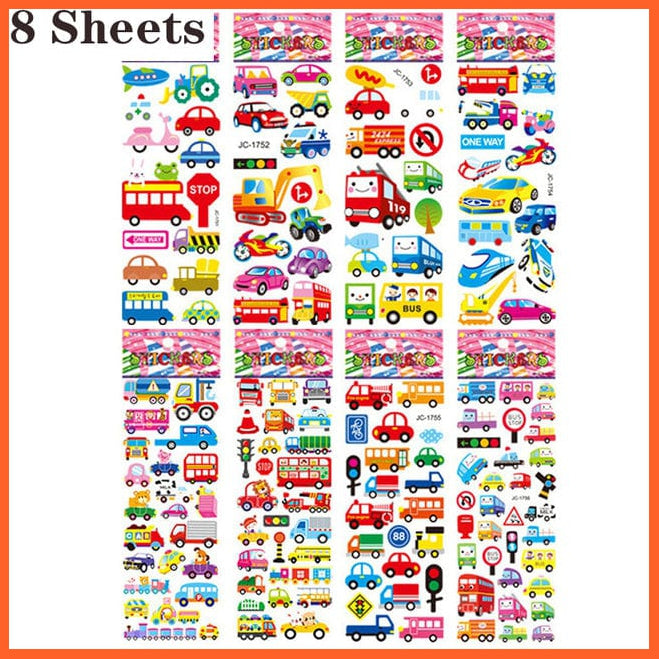 whatagift.com.au Stickers 40 Sheets/lot Cartoon Stickers 3D Cartoons Characters Random Sticker Gifts