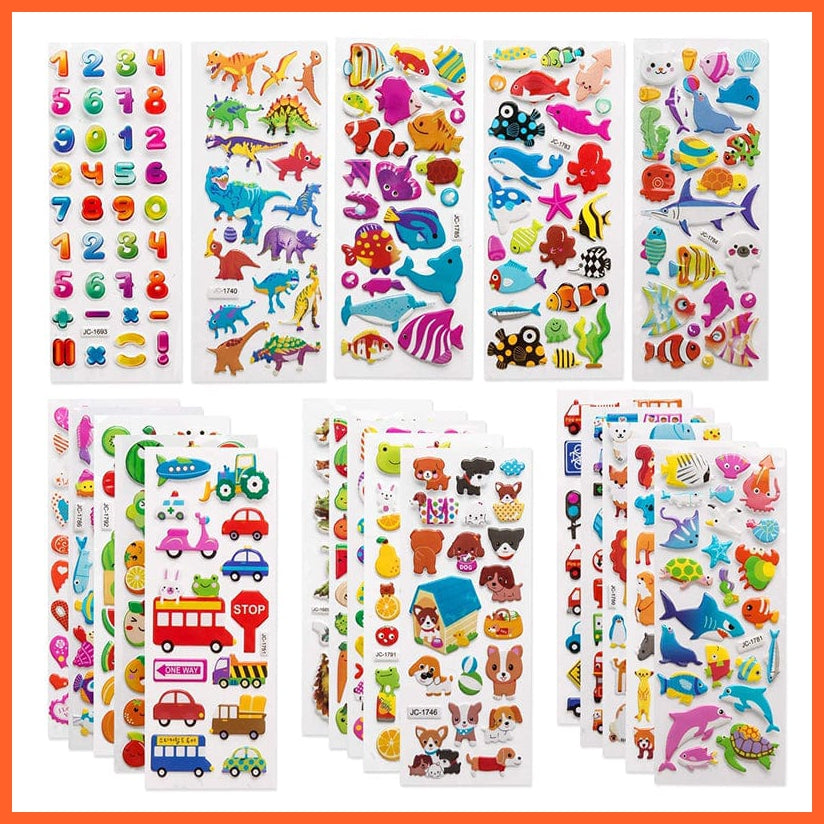 whatagift.com.au Stickers 40 Sheets/lot Cartoon Stickers 3D Cartoons Characters Random Sticker Gifts