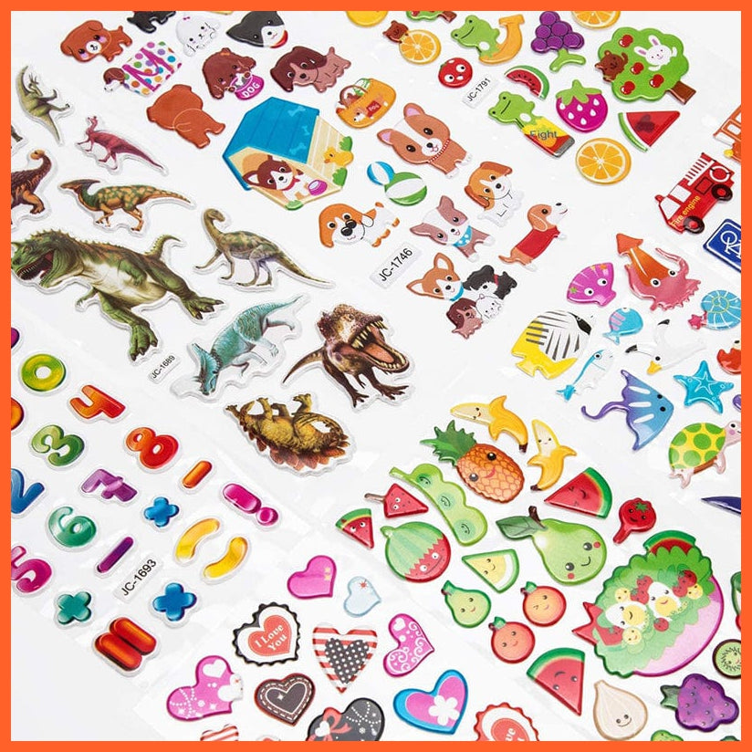whatagift.com.au Stickers 40 Sheets/lot Cartoon Stickers 3D Cartoons Characters Random Sticker Gifts