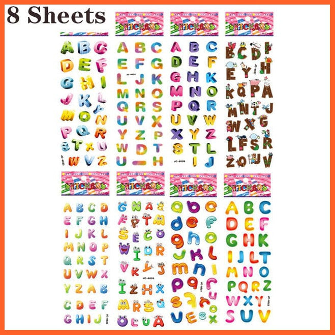 whatagift.com.au Stickers 40 Sheets/lot Cartoon Stickers 3D Cartoons Characters Random Sticker Gifts