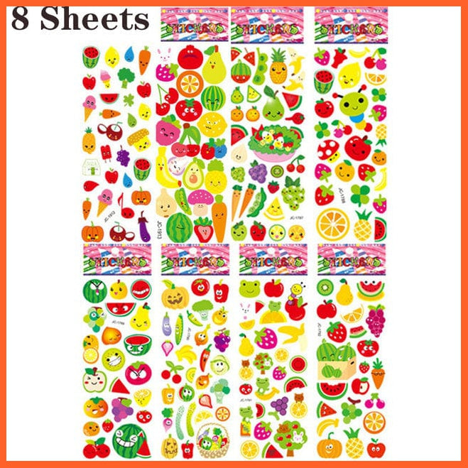 whatagift.com.au Stickers 40 Sheets/lot Cartoon Stickers 3D Cartoons Characters Random Sticker Gifts