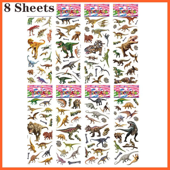 whatagift.com.au Stickers 40 Sheets/lot Cartoon Stickers 3D Cartoons Characters Random Sticker Gifts