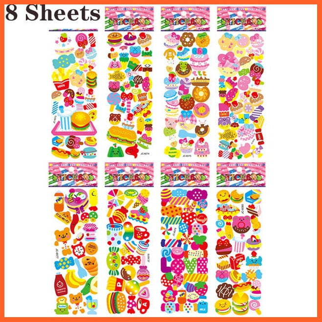 whatagift.com.au Stickers 40 Sheets/lot Cartoon Stickers 3D Cartoons Characters Random Sticker Gifts