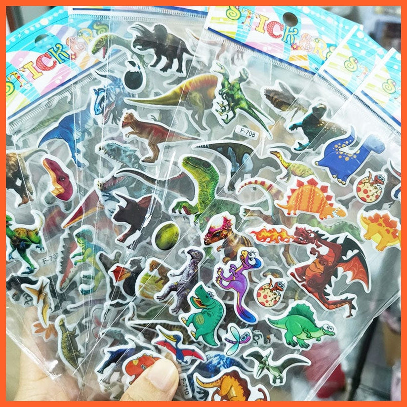 whatagift.com.au Stickers Kids Teachers Animals Cartoon Stickers 40 / 20  Sheets 3D Puffy Bulk Stickers