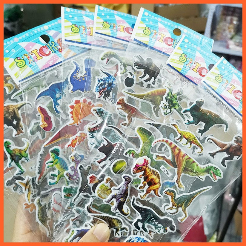 whatagift.com.au Stickers Kids Teachers Animals Cartoon Stickers 40 / 20  Sheets 3D Puffy Bulk Stickers