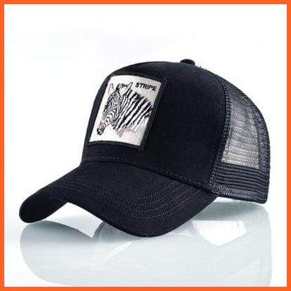 Embroidery Animal Baseball Caps | Men Women Breathable Mesh Snapback Hip Hop Caps | whatagift.com.au.