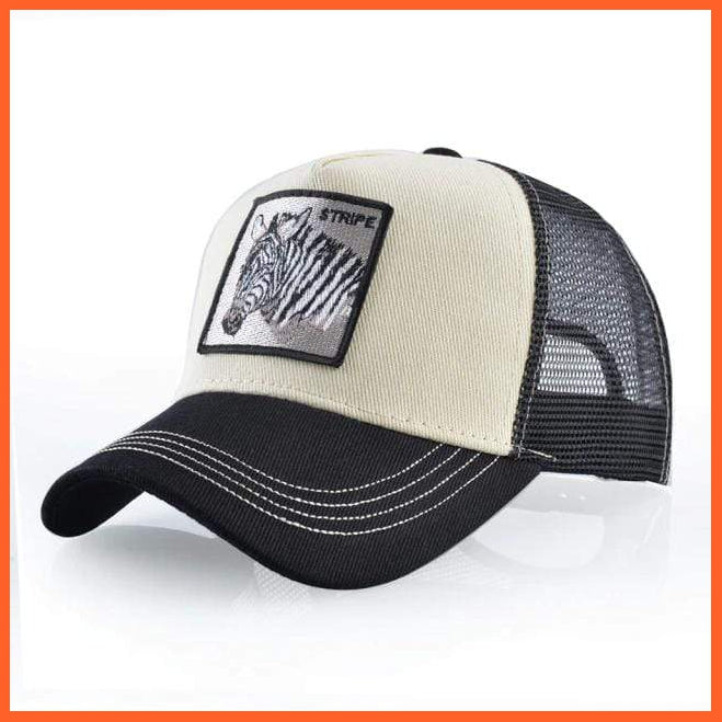 Embroidery Animal Baseball Caps | Men Women Breathable Mesh Snapback Hip Hop Caps | whatagift.com.au.