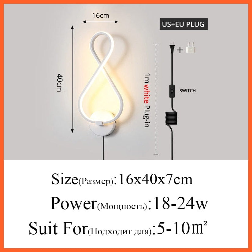 whatagift.com.au style 03 / Warm white Modern Minimalist Music Symbol Wall Lamps | LED Indoor black white Lamp Aisle Lighting decoration
