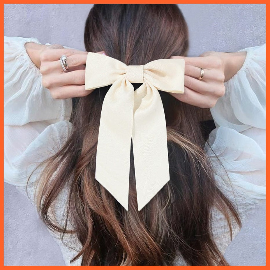 whatagift.com.au style 1-3 Elegant Ribbon Bow Hair Clip | Cute Hair Bows Hairpins For Women Accessories