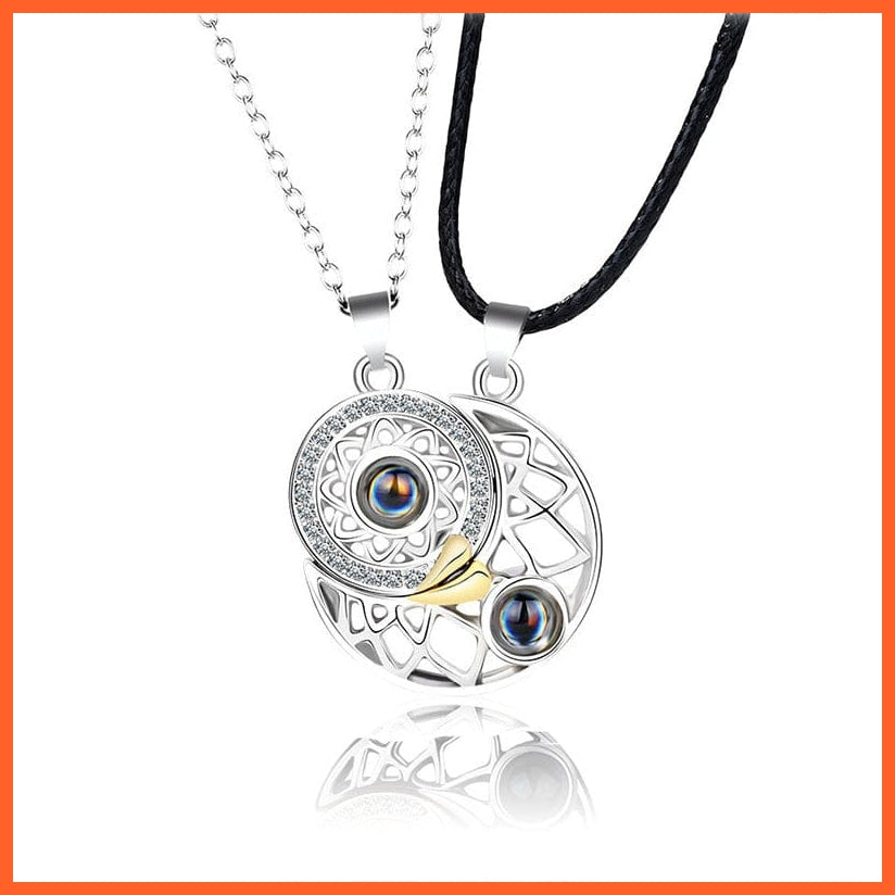 whatagift.com.au Style 1 / China Magnetic Sun Moon Couple Matching Pendant Necklace for Couples Gift