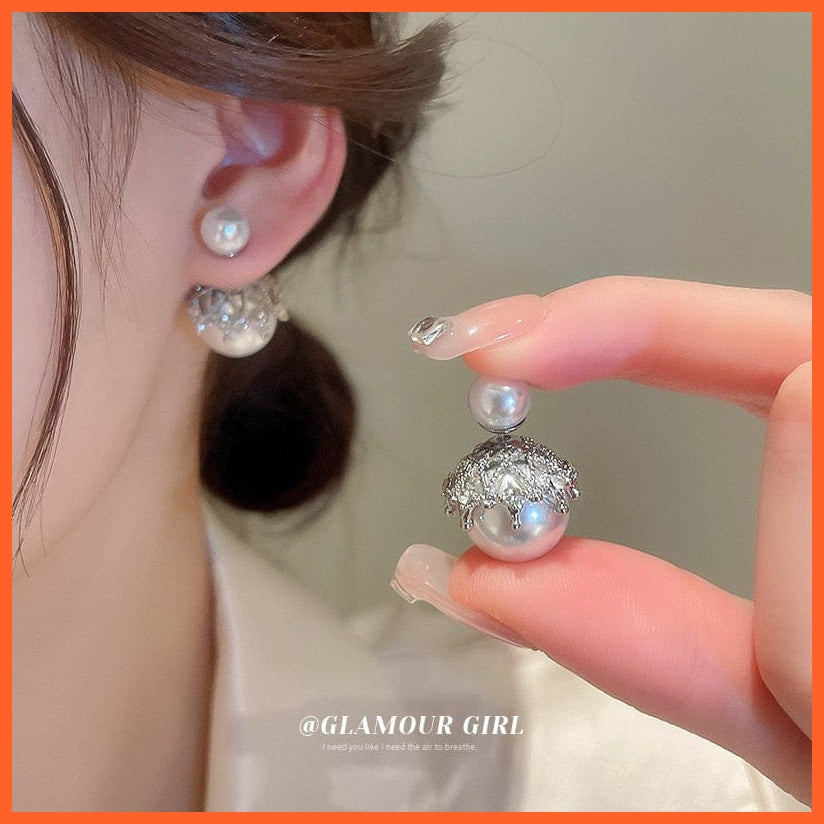 whatagift.com.au Style 14 / China 925 Sterling Silver Pearl Stud Earrings Ball Earrings set for women