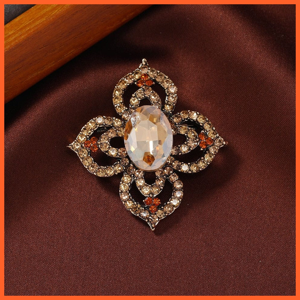 whatagift.com.au Style 15 Vintage Royal Crystal Pendant Brooches Pins