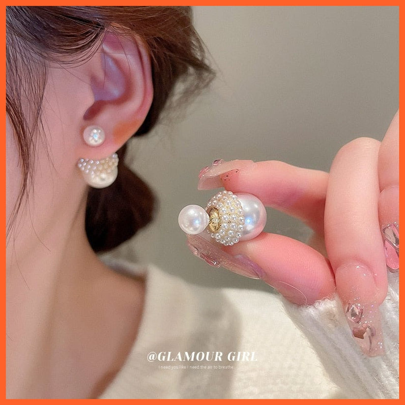 whatagift.com.au Style 19 / China 925 Sterling Silver Pearl Stud Earrings Ball Earrings set for women