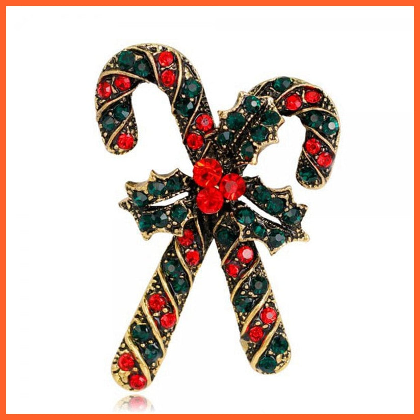 whatagift.com.au Style 3 Cute Christmas Brooch For Everyone | Snowman Santa Claus Tree Deer Bell Hat Rhinestone Enamel