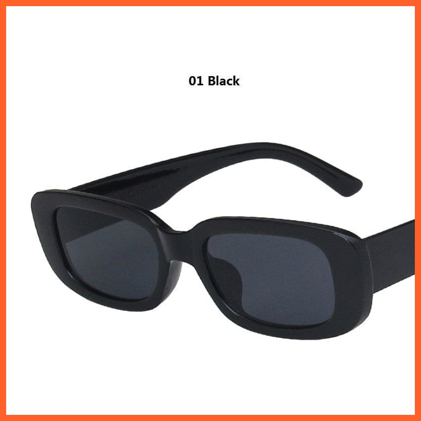whatagift.com.au Sunglasses 01 Black Women Small Rectangle Sunglasses | Anti-glare UV400 Oval Designer Shades