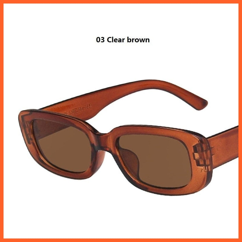 whatagift.com.au Sunglasses 03 Clear brown Women Small Rectangle Sunglasses | Anti-glare UV400 Oval Designer Shades