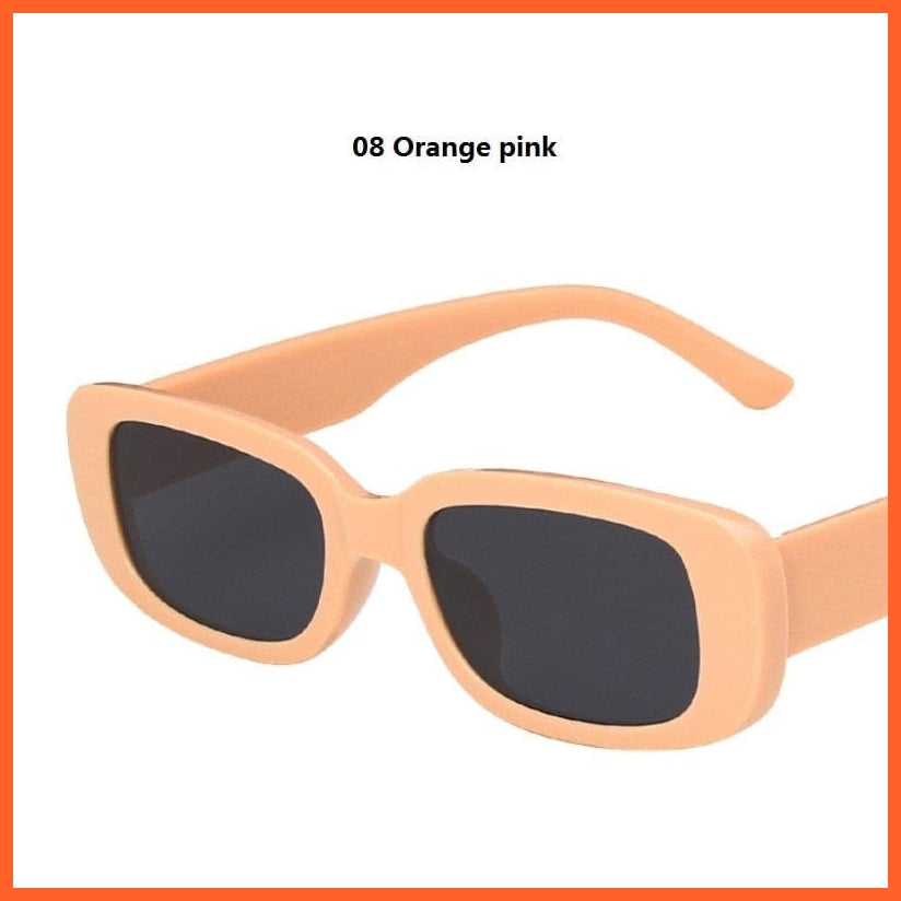 whatagift.com.au Sunglasses 08 Orange pink Women Small Rectangle Sunglasses | Anti-glare UV400 Oval Designer Shades