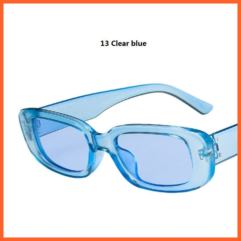 whatagift.com.au Sunglasses 13 Clear blue Women Small Rectangle Sunglasses | Anti-glare UV400 Oval Designer Shades