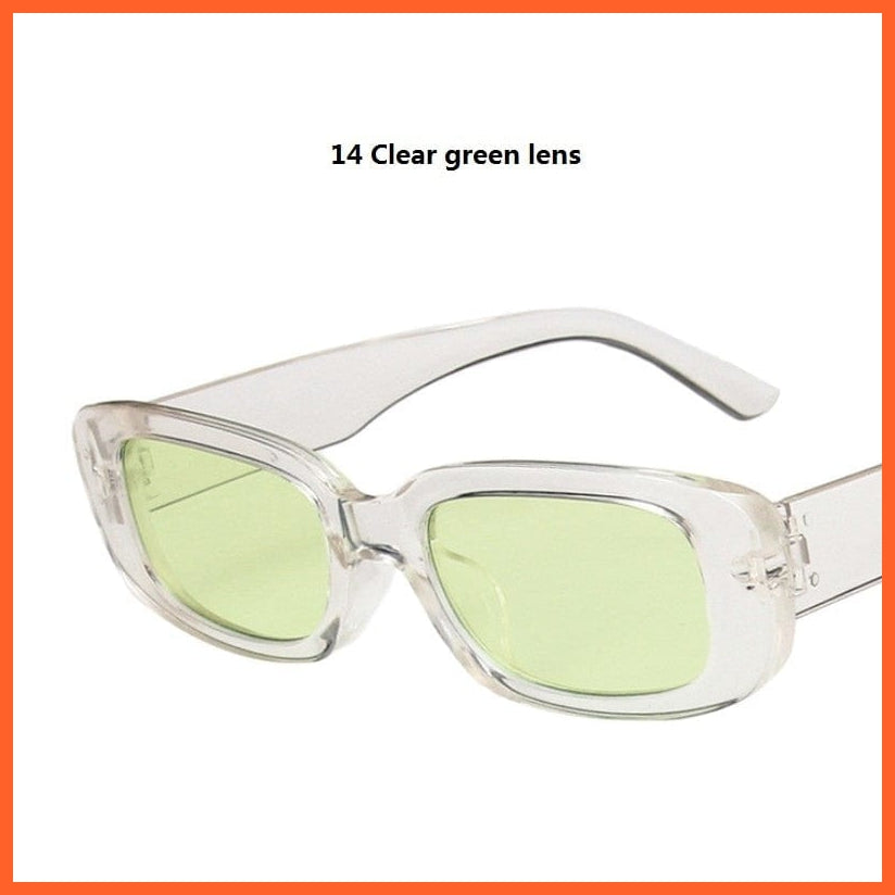 whatagift.com.au Sunglasses 14 Clear green lens Women Small Rectangle Sunglasses | Anti-glare UV400 Oval Designer Shades