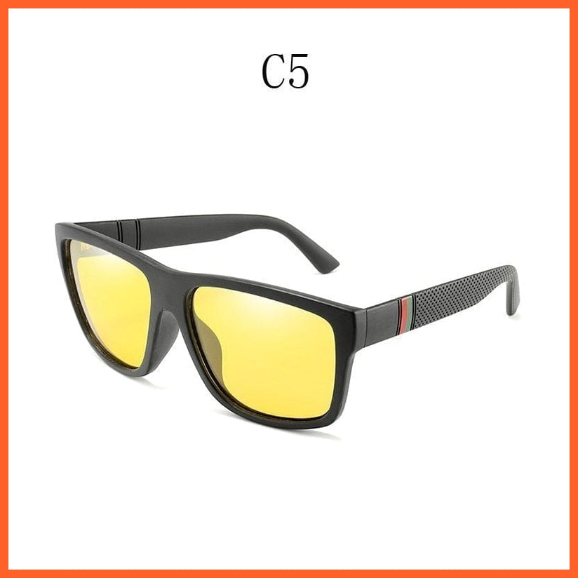 whatagift.com.au Sunglasses 14-KP1055-C5 / Polarized sunglasses Unisex Square Vintage Polaroid Sunglasses | Women Men Vintage Retro shades