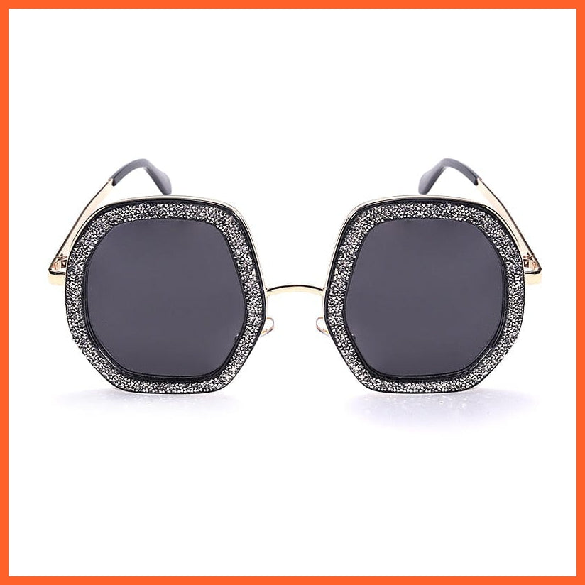 whatagift.com.au Sunglasses 2 Gray crystal / China Oversized Luxury Diamond Crystal Sunglasses | UV400 Shades Hipster Eyewear