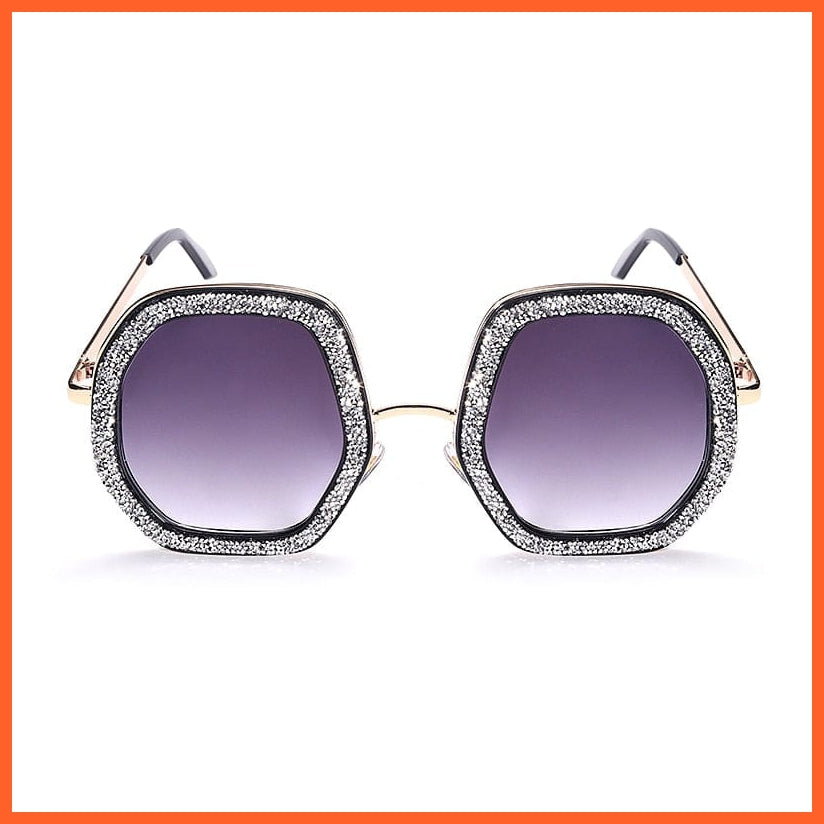 whatagift.com.au Sunglasses 5 White crystal / China Oversized Luxury Diamond Crystal Sunglasses | UV400 Shades Hipster Eyewear
