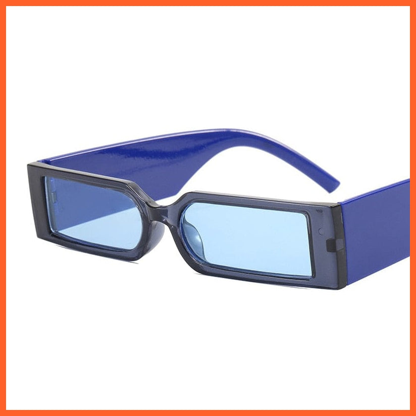 whatagift.com.au Sunglasses Blue / other Rectangle Fashion Sunglasses | Hip Hop Vintage Designer Black Shades